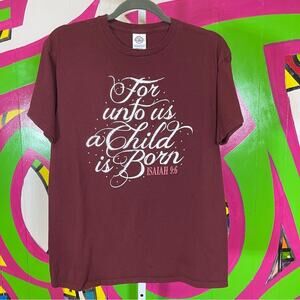 Delta Pro Weight, Holiday Themed Bible Verse T-Shirt. Size Medium Excellent cond